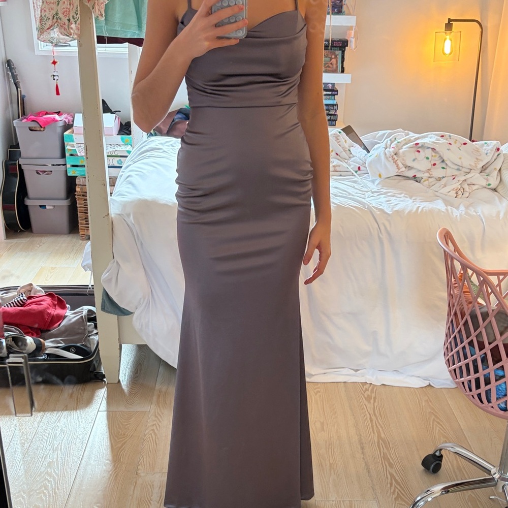 Windsor Strapless Gray Dress